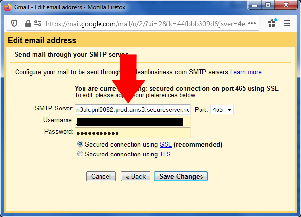 Error on Gmail