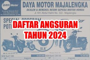 Daftar Angsuran Kredit Motor Honda Dealer Daya Motor Majalengka